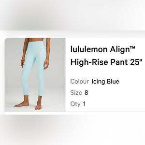 Lululemon Icing Blue High-Rise Pants